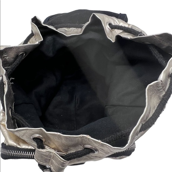 Victoria’s Secret Pink Mini Metallic Gold Shimmer Backpack Academia Travel Bag - Picture 5 of 16